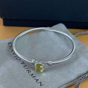 David Yurman Fashion Bracelet in Sterling Silver with Citrine 19 cm